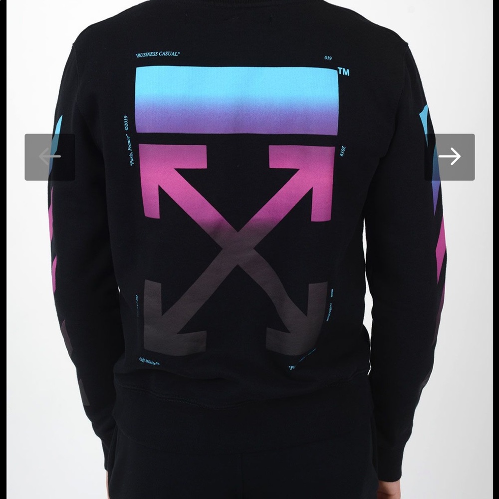 Off White Gradient Arrows Black Sweatshirt